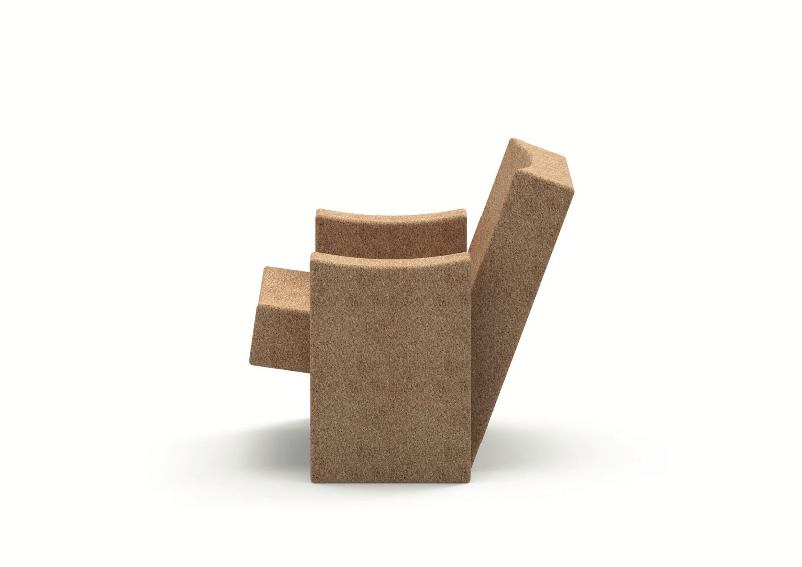 A cork lounge chair, part of an exclusive furniture capsule collection by Milan-based Japanese designer Kensaku Oshiro, in collaboration with local furniture maker Industry+ and launched by Craft Axis at Find – Design Fair Asia 2024