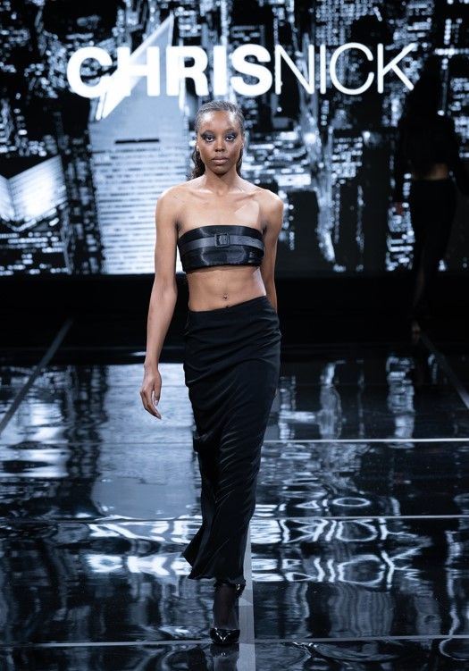 Belts are a recurring motif in this collection, seen wrapped around a model's bust (Photo: Mark Gunter)
