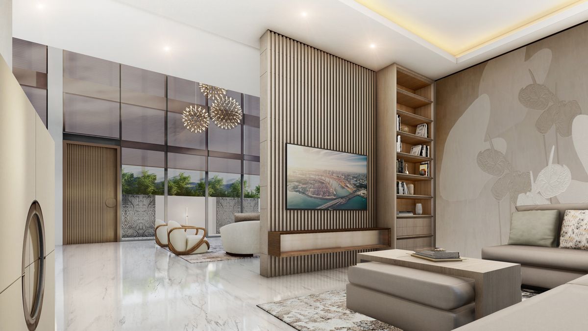The Sentosa Cove residential project marries tranquil background with bold art and design elements