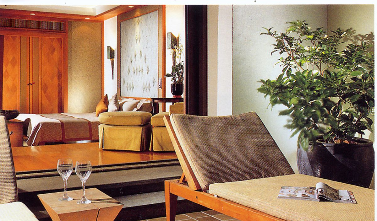A rich, layered view of the Sukhotai Bangkok suite