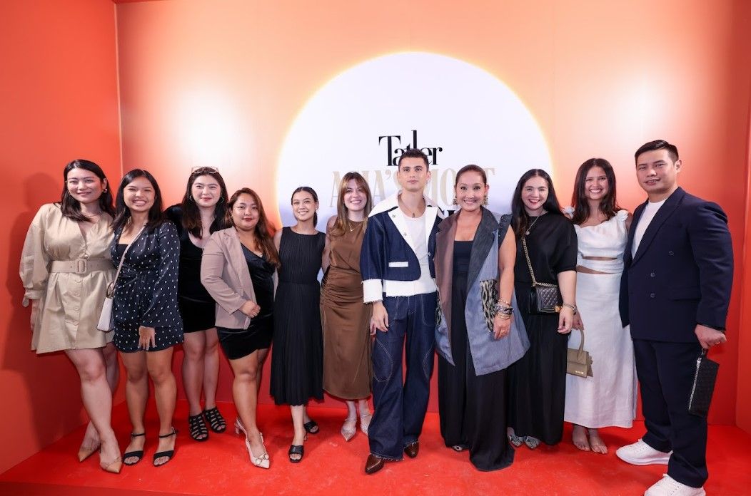 James Reid and Mitch Suarez pose with guests from Ayala Malls Greenbelt at Tatler Philippines Asia's Most Stylish 2024 celebration at Greenbelt 5