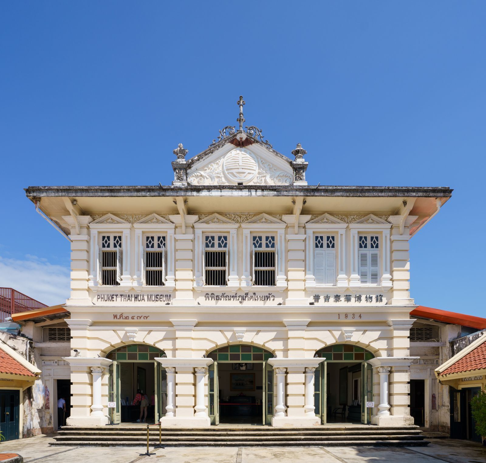 Old mansions and buildings in the old town quarter of Phuket