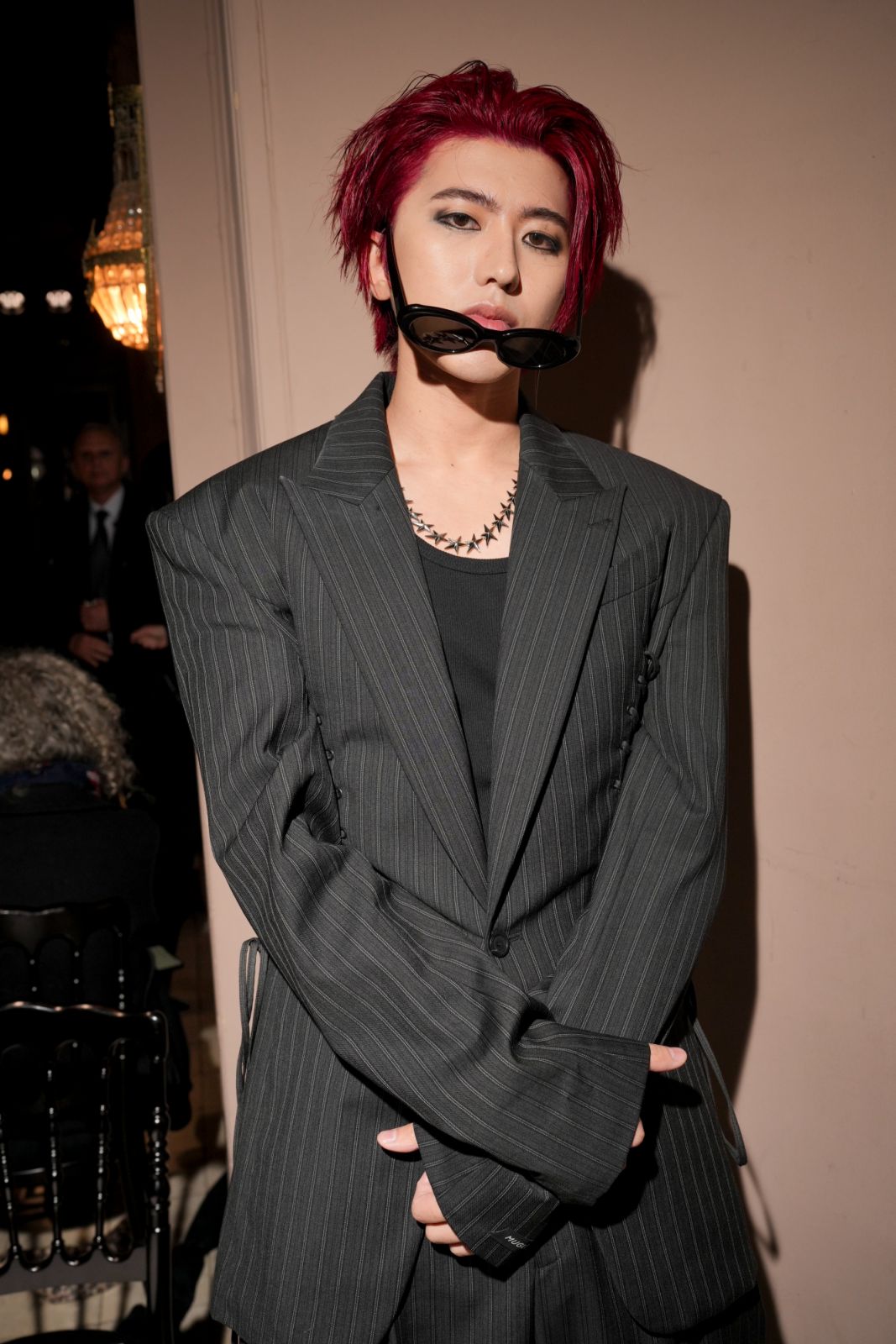 Kun at Mugler RTW Spring 2025 as part of Paris Ready to Wear Fashion Week held at Le Trianon on September 26, 2024 in Paris, France. (Photo by Swan Gallet/WWD via Getty Images)