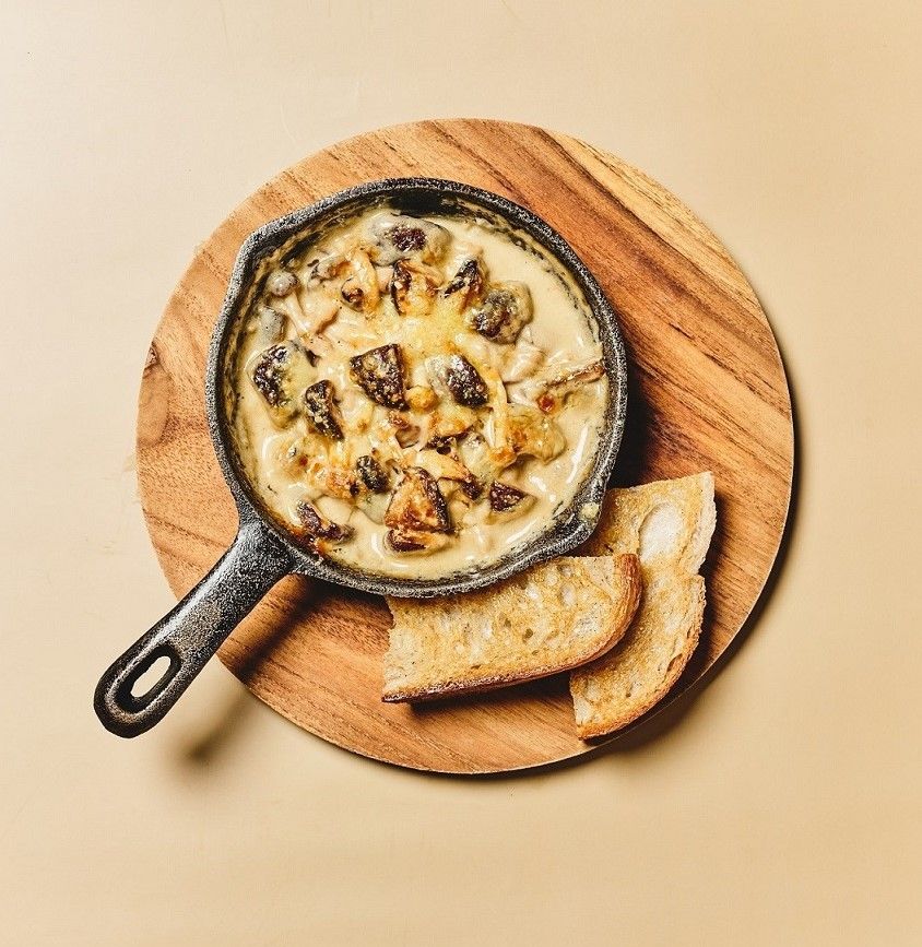 Mushroom, Comté cheese and white wine at Anvil by chef Josh Boutwood