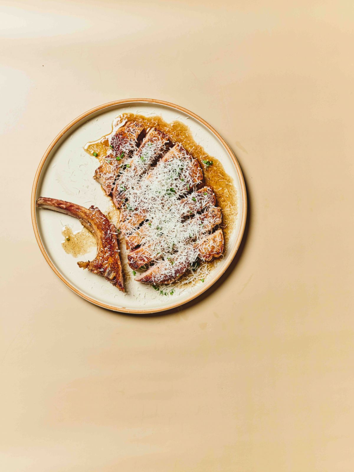 Pork chop, pecorino Romano and sage at Anvil by chef Josh Boutwood