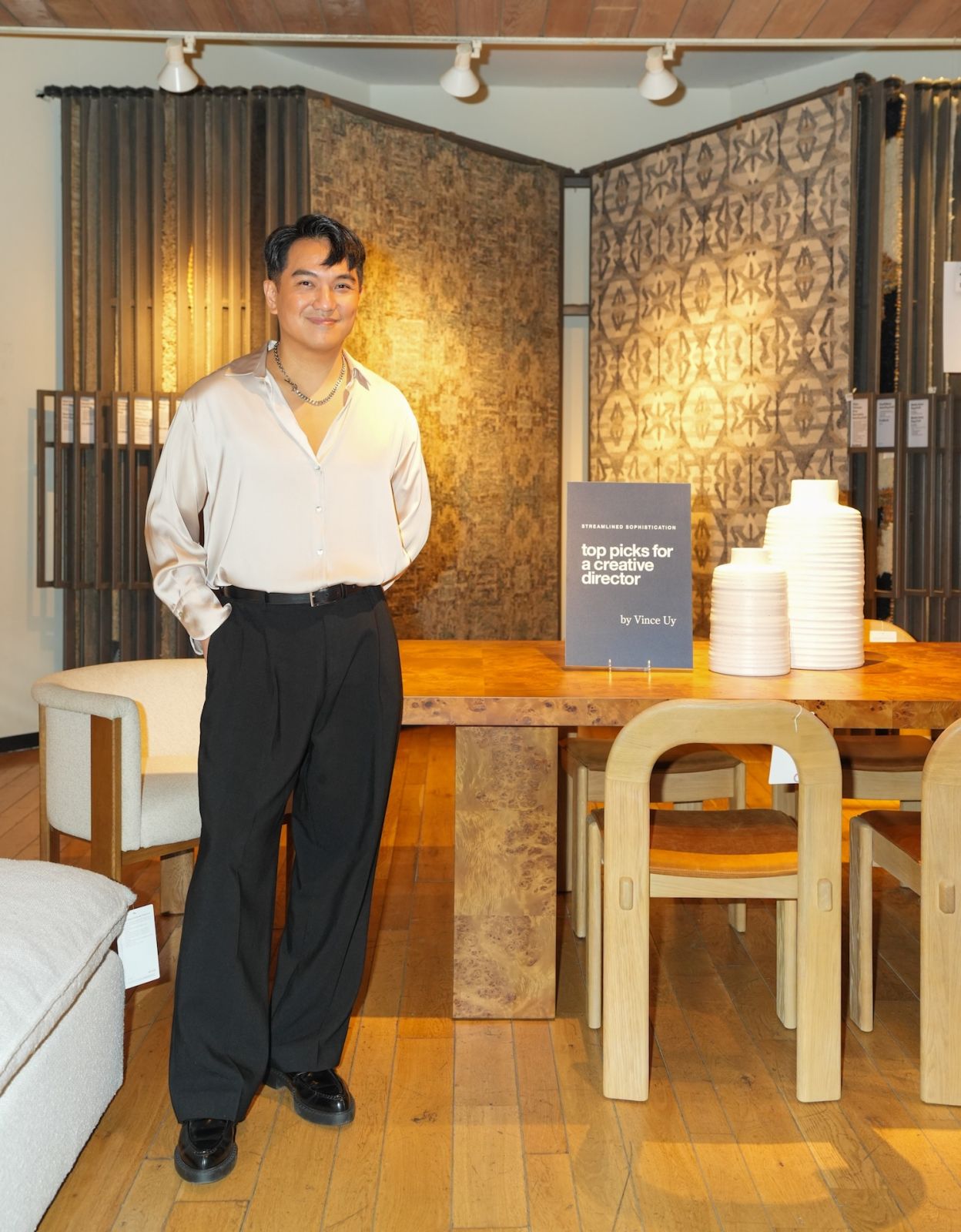 Streamlined sophistication — Creative Director Vince Uy redefines the dining room with Crate and Barrel’s new table, Ambrose