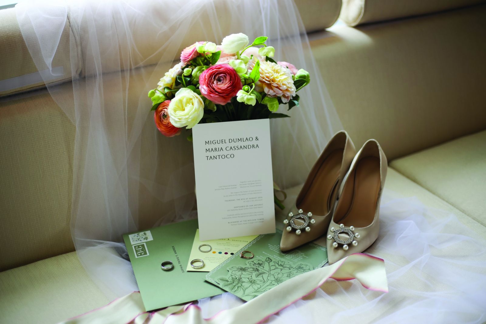 Invitations designed by Kasali and Sprezzatura bridal shoes