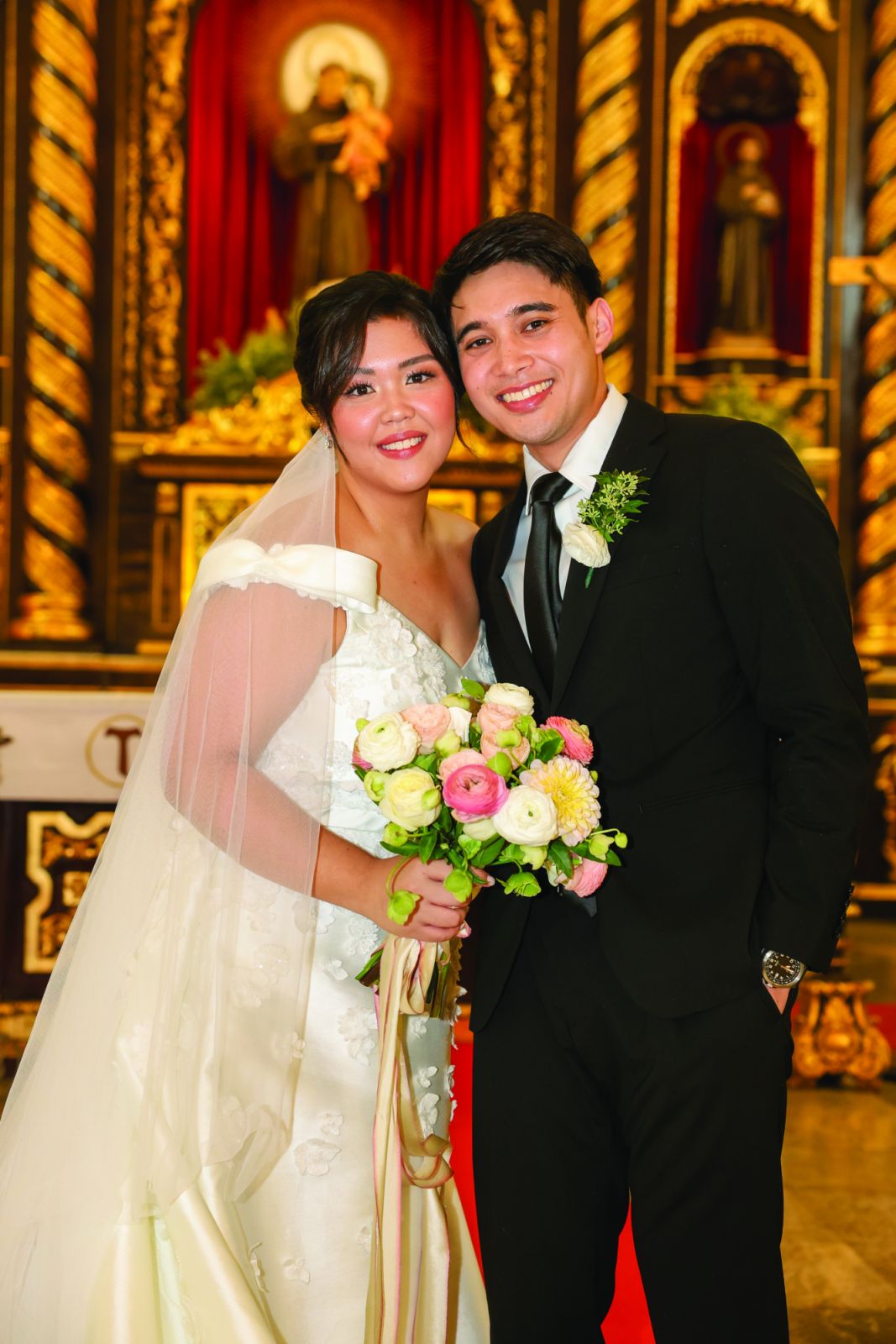 The bride and the groom