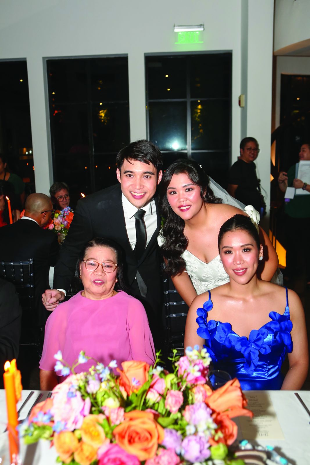 The newlyweds alongside Irenia Bellotica and Cheskie Tantoco