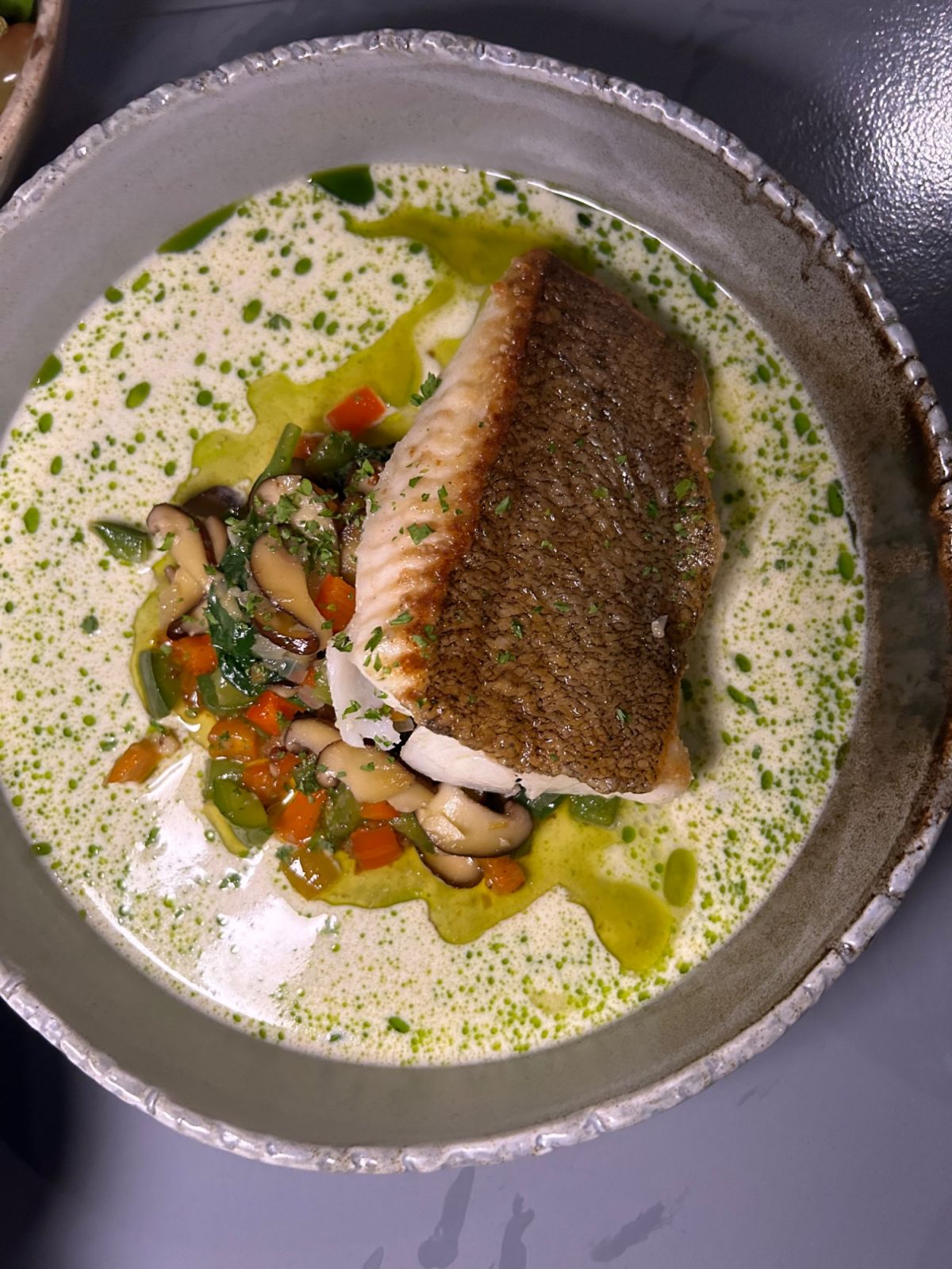Halibut with lemon and caper cream from Le Feu