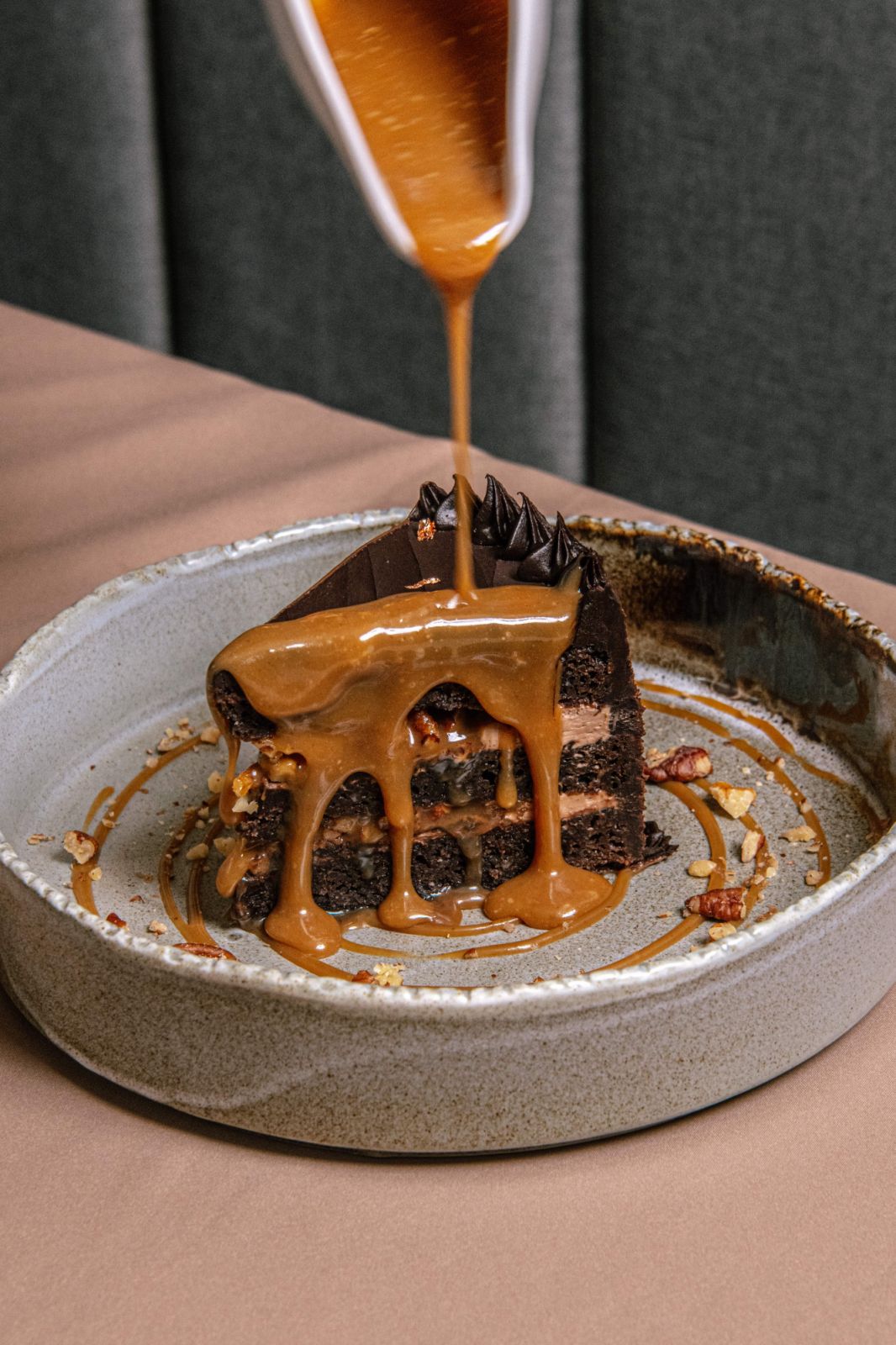 Dark chocolate cake from Le Feu