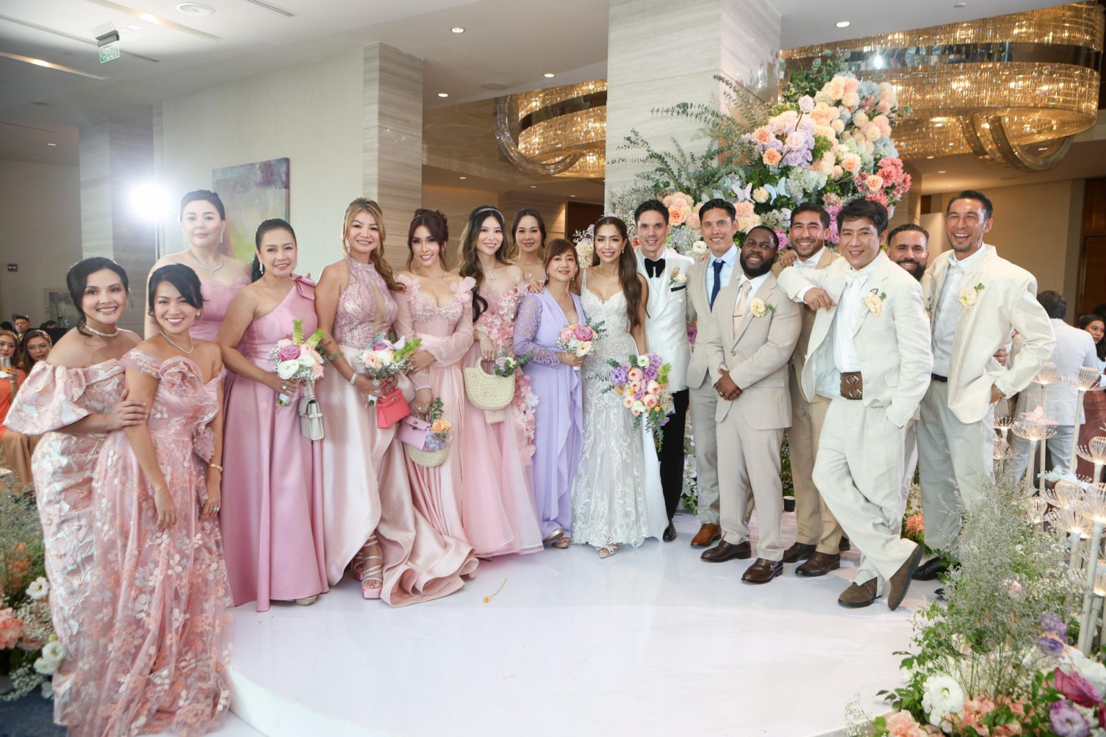The wedding entourage