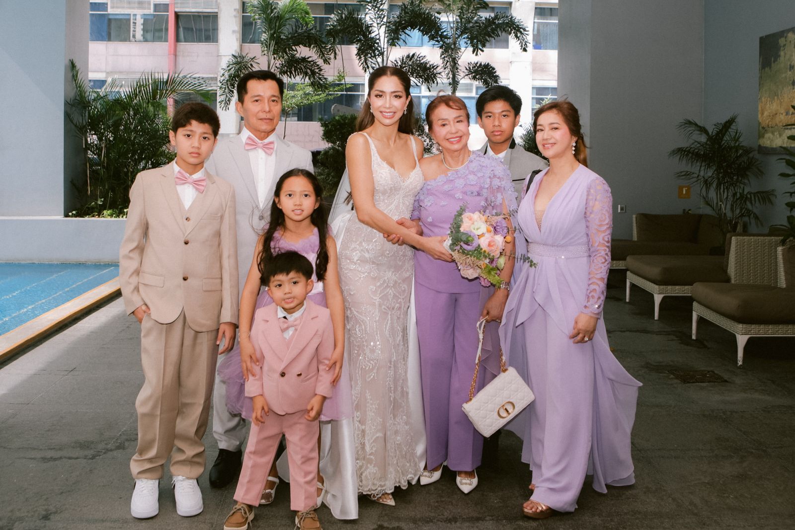 The Rodriguez family: Nick, Edwin, Helena, Luis, Maritess, Pettie, Kian, and Mimi