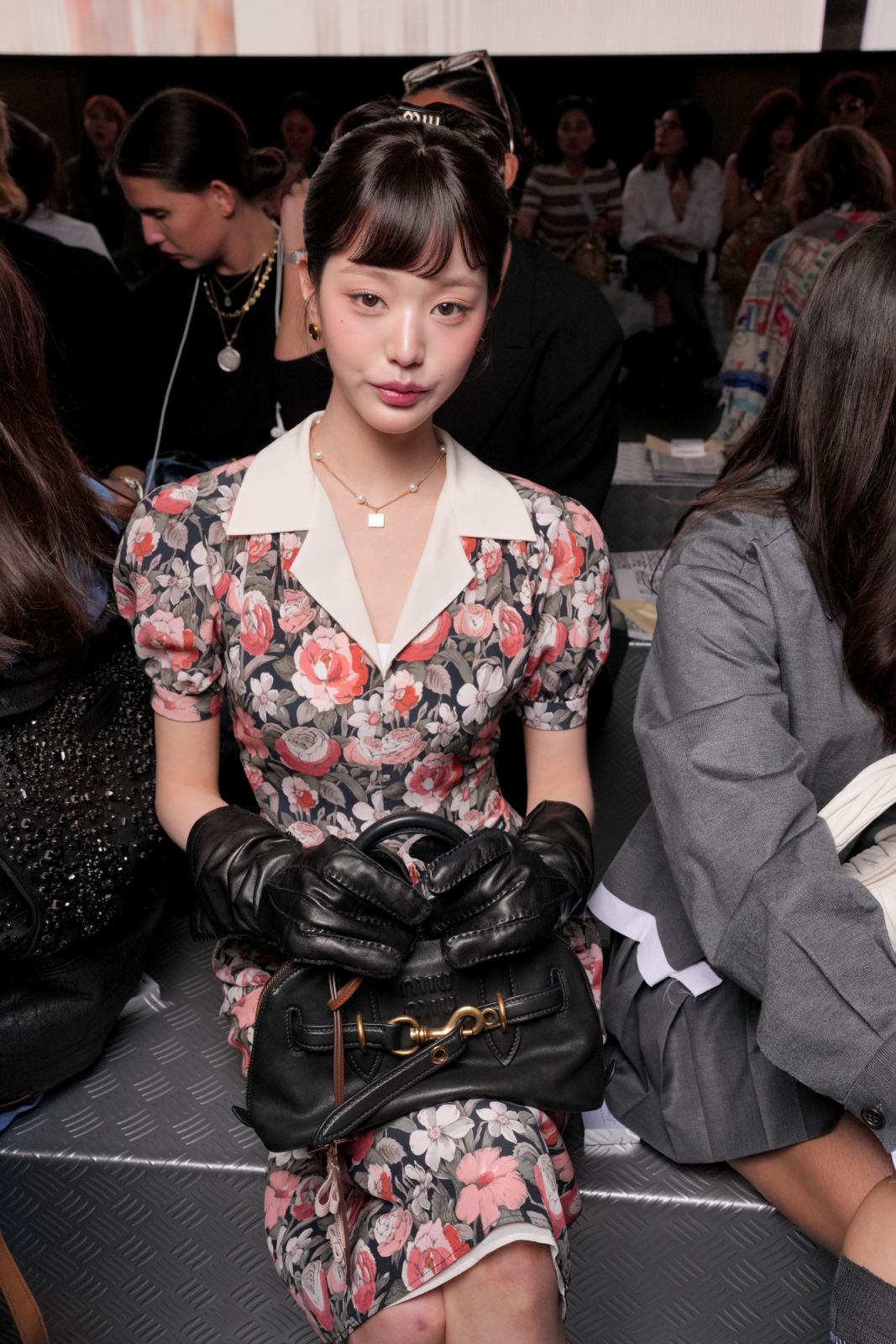Jang Won-young at Miu Miu RTW Spring 2025 as part of Paris Ready to Wear Fashion Week held at Palais d'Iéna on October 1, 2024 in Paris, France. (Photo by Swan Gallet/WWD via Getty Images)