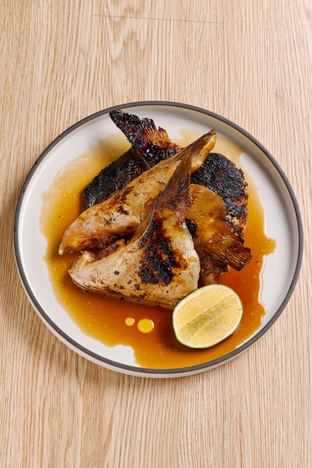Hibachi sharing plates, kampachi, from Kiwami