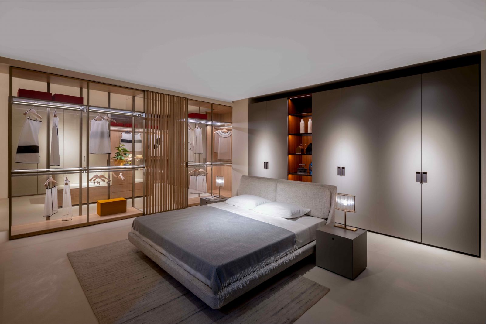The Makura textile bed, paired with the Hinged Storage wardrobe (Photo: Bonnie Yap Photography)