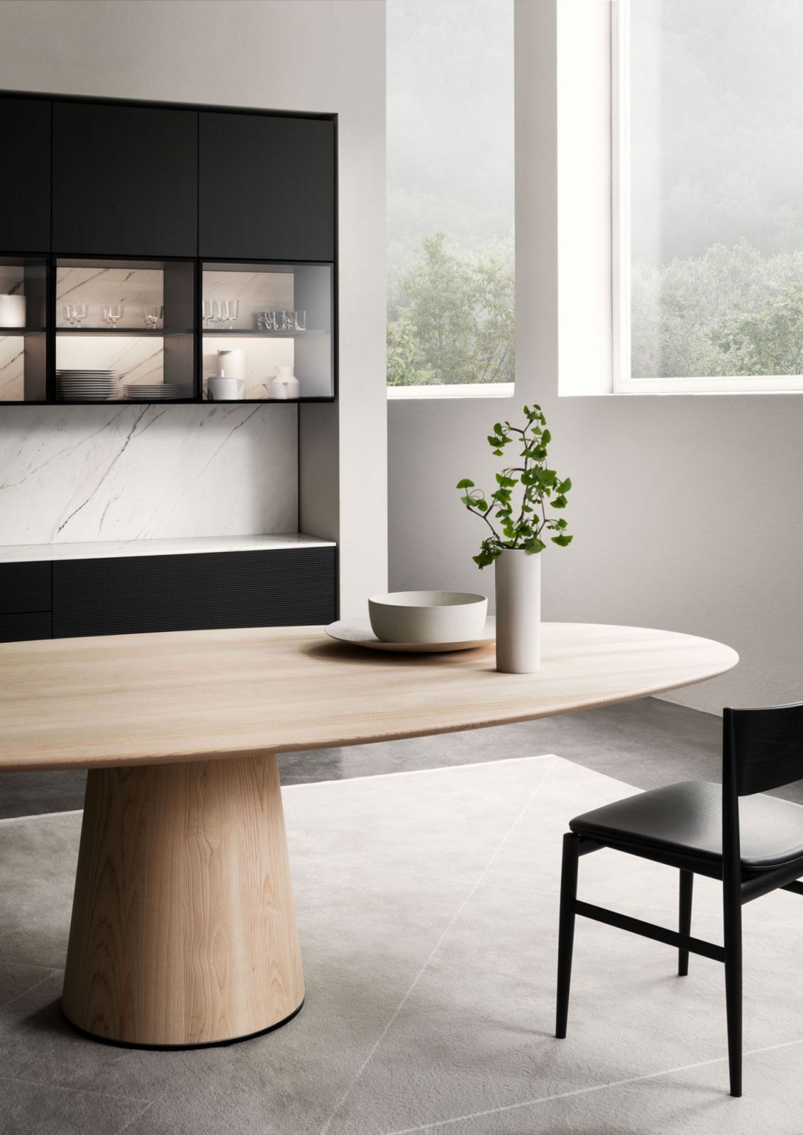 The Materic Ovale table in latte ash (Photo: Instagram / @porroofficial)
