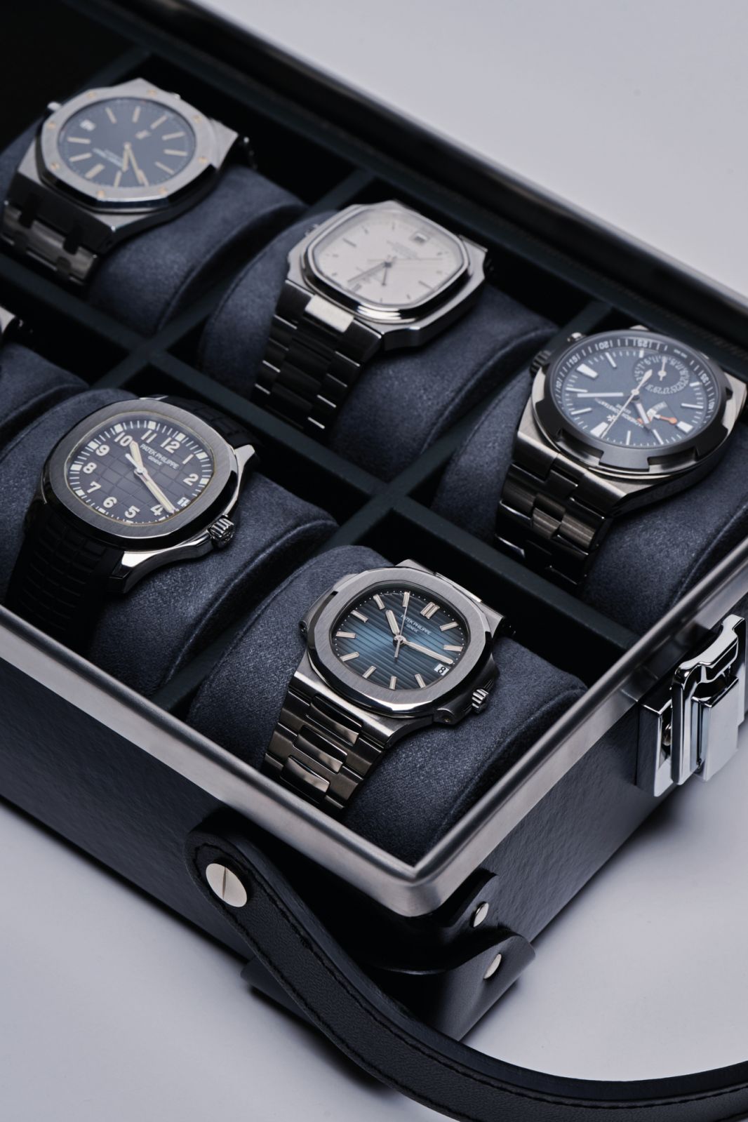 Patek Philippe Aquanaut 5165A-001; Patek Philippe Nautilus 5800/1A circa 2006 (Photo: courtesy of Tatler Hong Kong/Zed Leets)