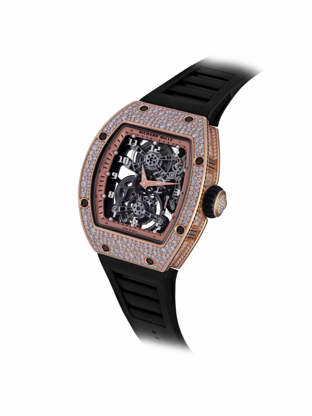 Richard Mille RM17-01雪花鑲嵌紅金腕錶。（Photo: Richard Mille）