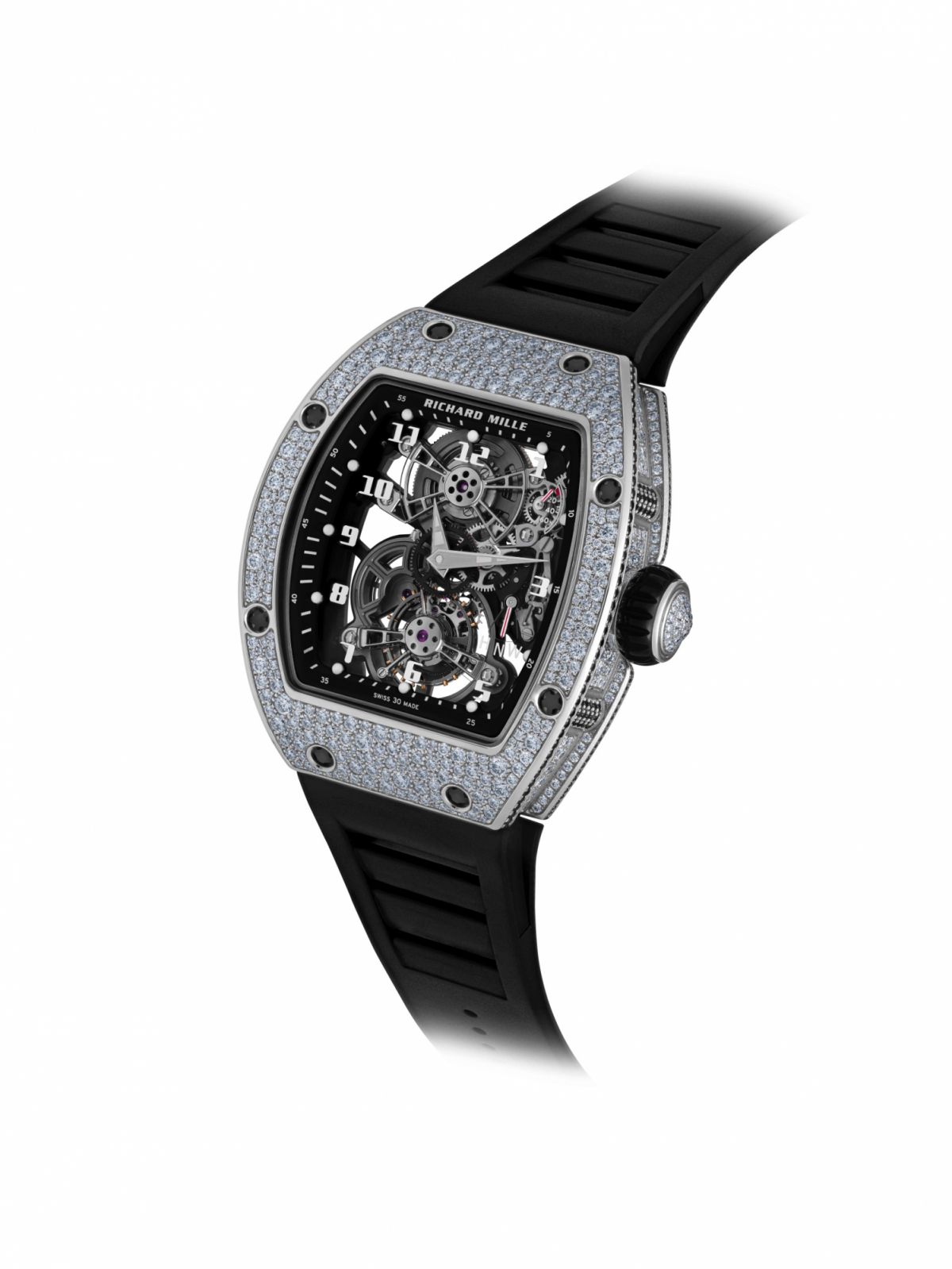 Richard Mille RM17-01雪花鑲嵌白金腕錶。（Photo: Richard Mille）