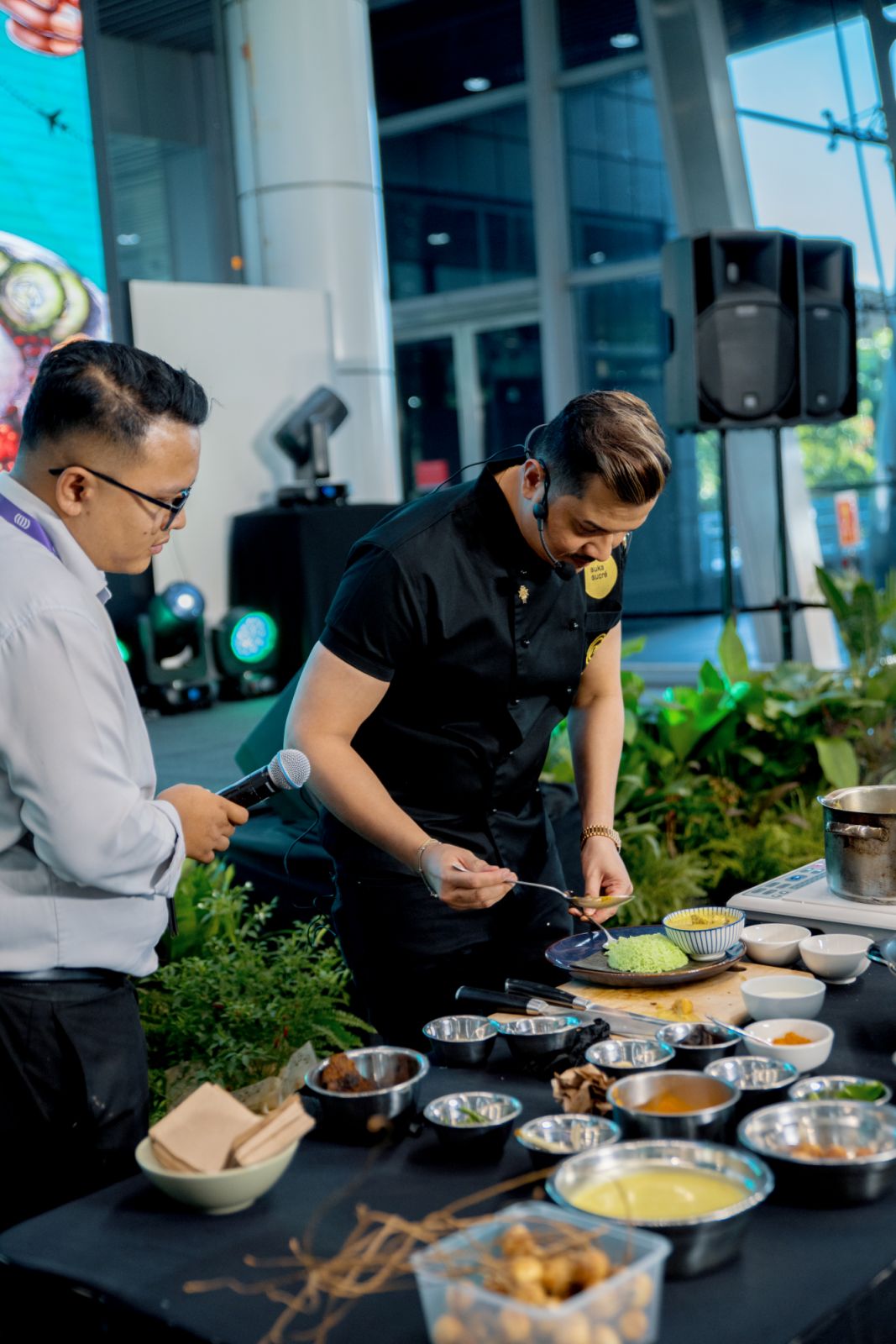 The cooking demonstration detailed the makings of daging salai masak lemak