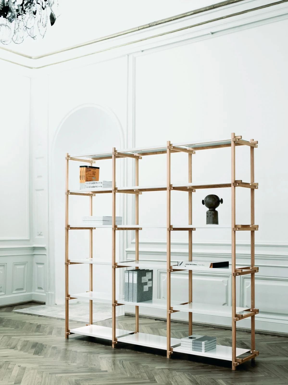 The Woody shelving system by Hay serves as a minimalist room divider for some (Photo: Hay)