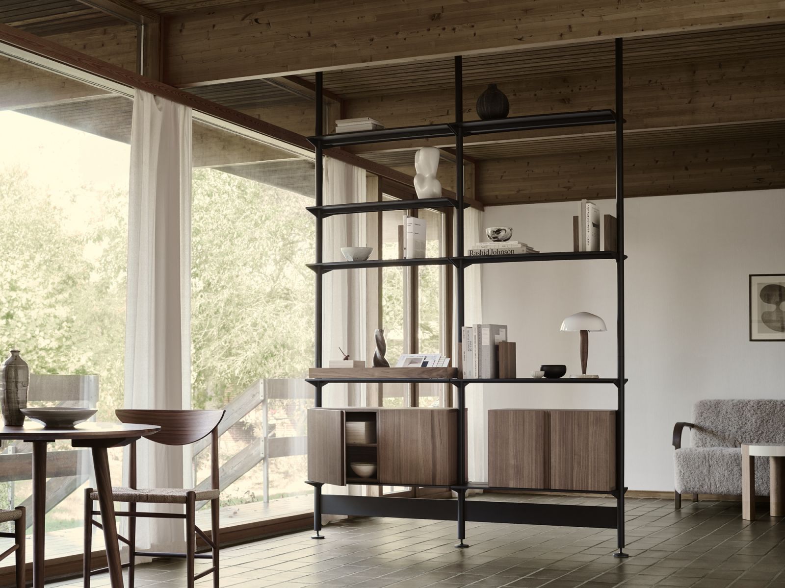Besides providing delineation of space, there's added storage for open-plan rooms (Photo: String Furniture)