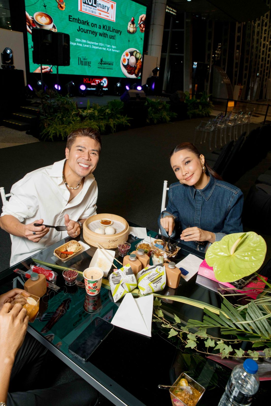 Guests trying a selection of dishes