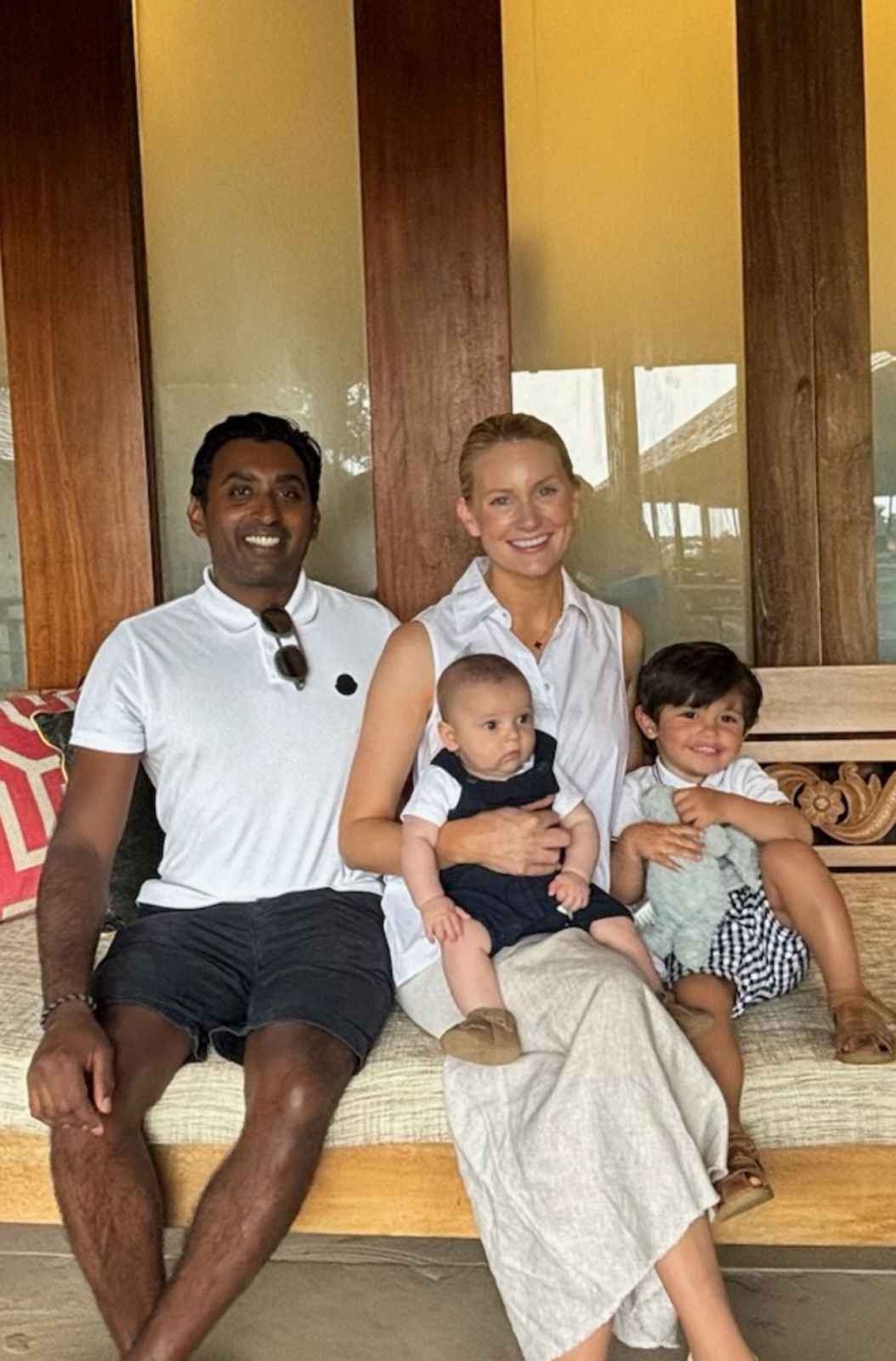 Keith Miranda with wife Louise and children, Sebastian and Remy