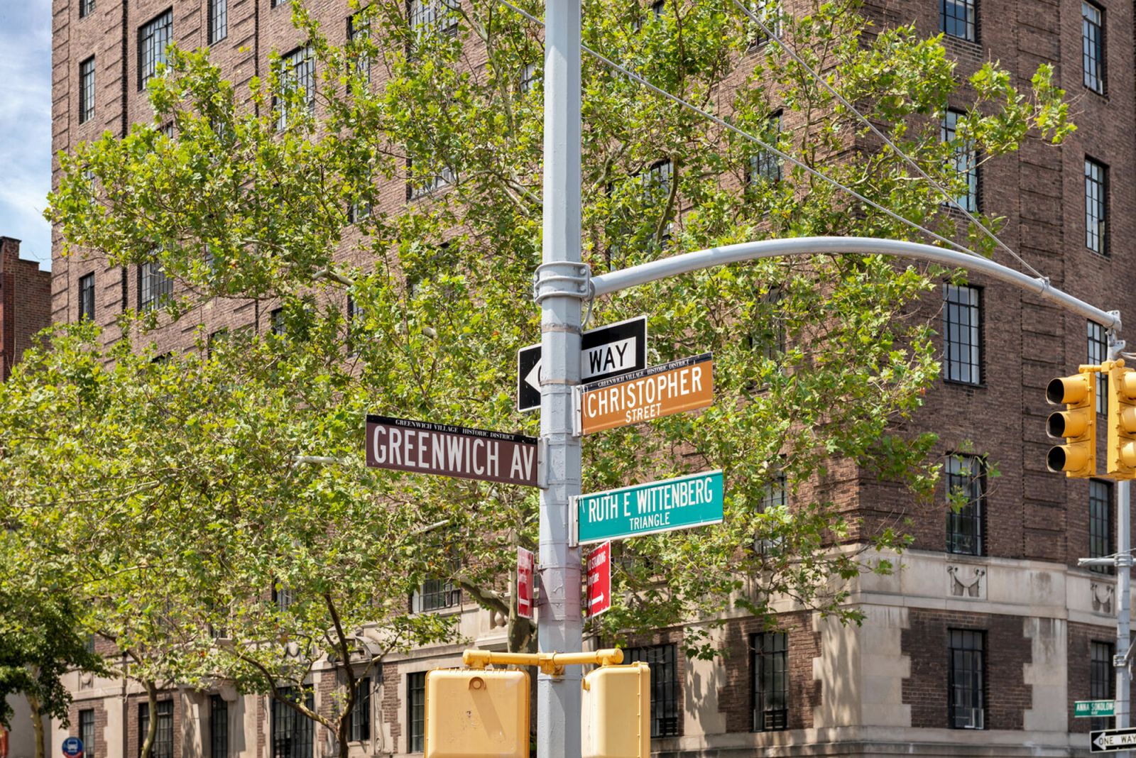 A key intersection on Christopher Street in New York City