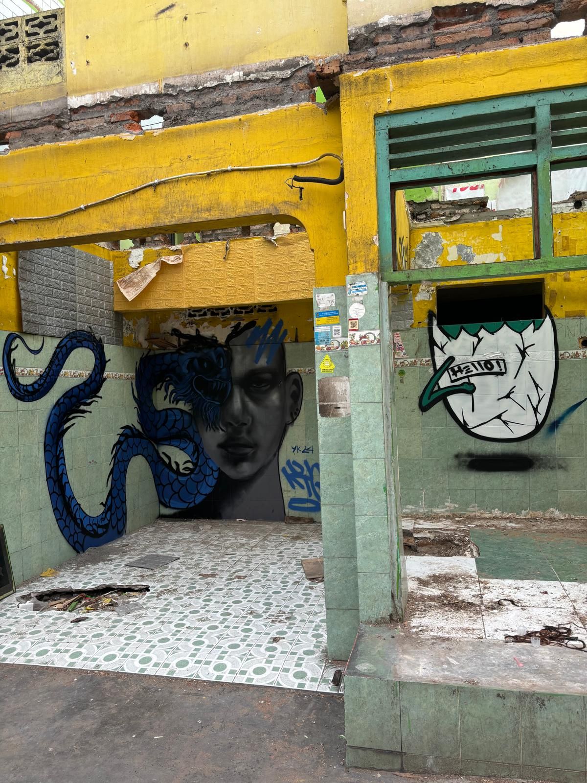 Street art on the streets of Yogyakarta