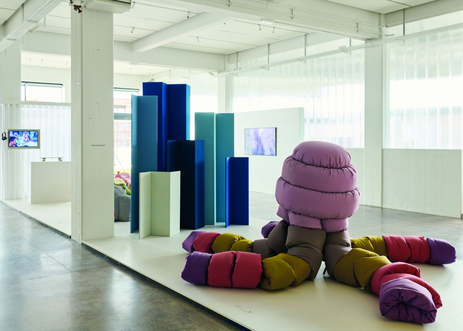 Patricia Urquiola’s Octopoda installation uses her Kvadrat Sport textile