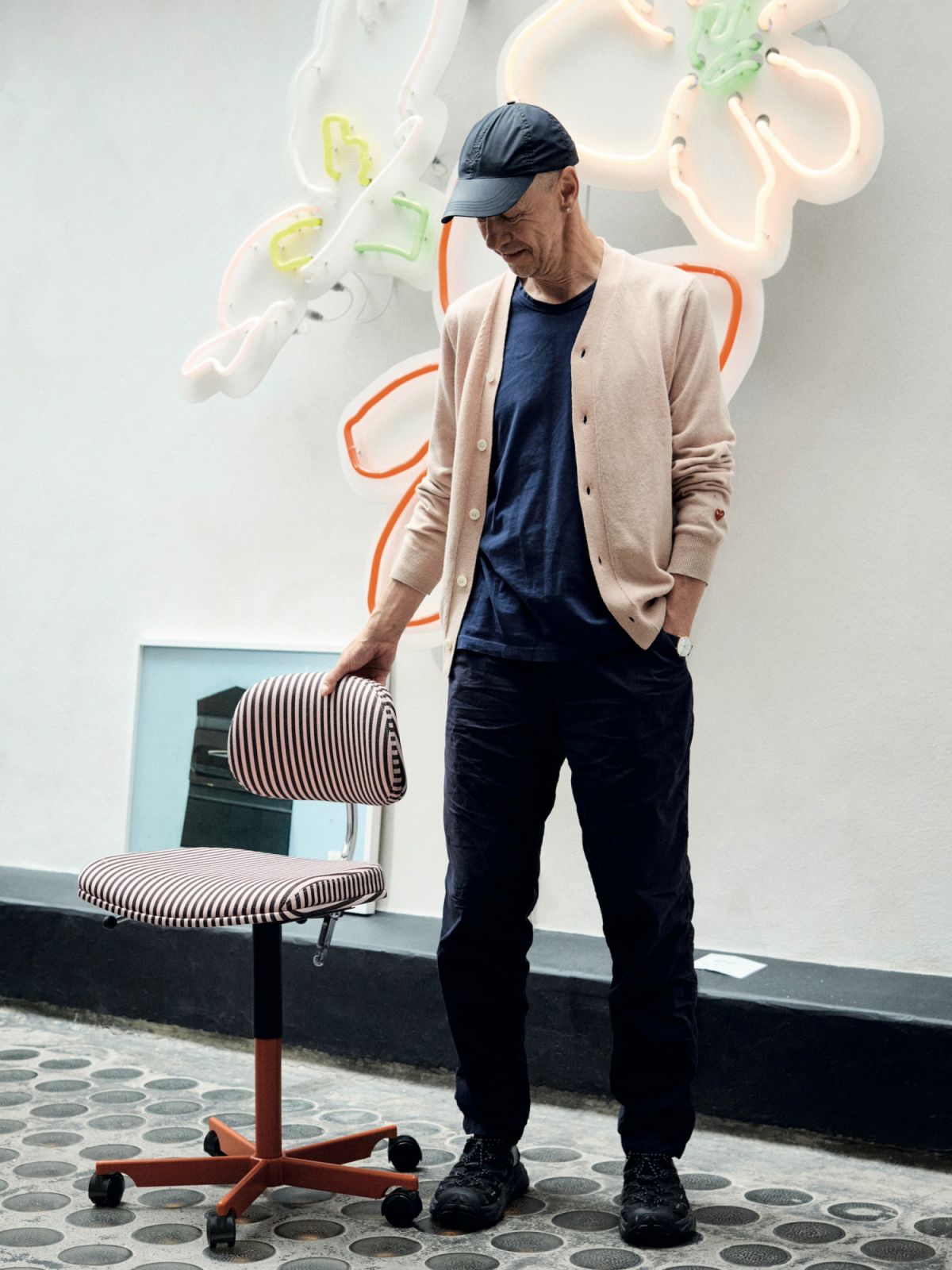 Fashion designer Mads Nørgaard collaborated with Montana Furniture on a collection featuring Nørgaard’s iconic stripes