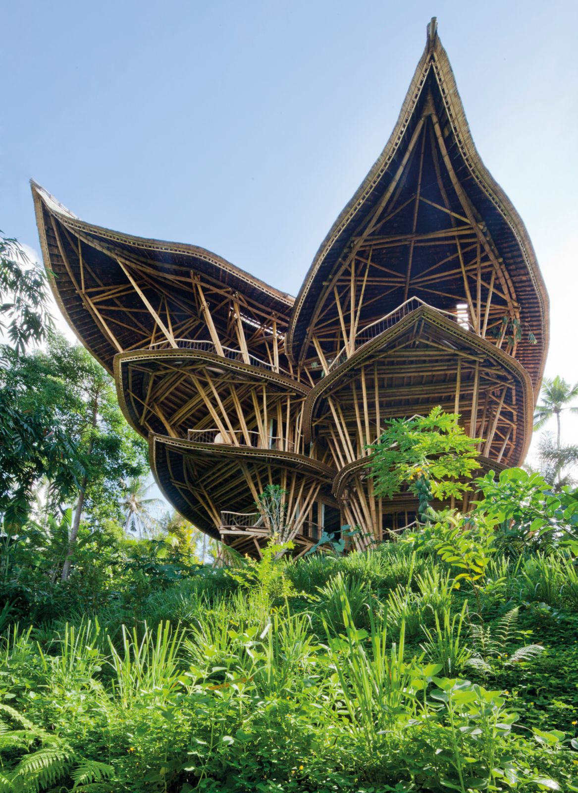 A view of Ibuku’s unique roof design (Photo: Tim Street Porter)