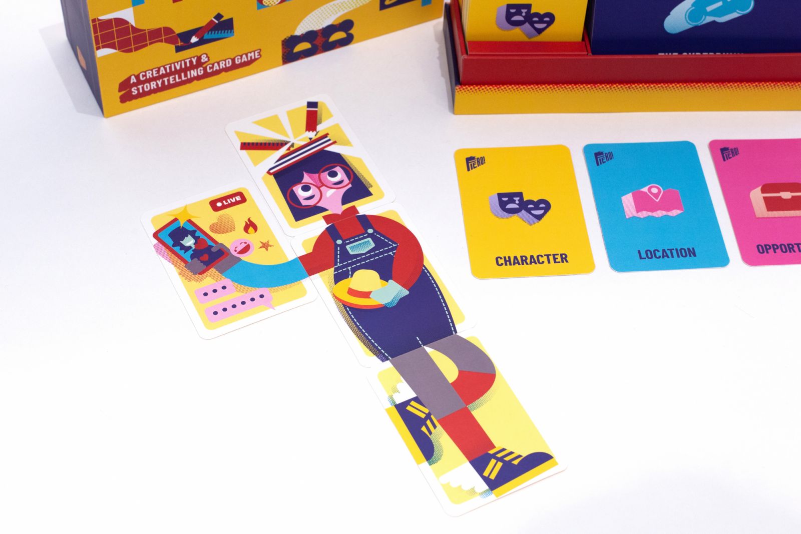 Some examples of cards provided in the game to aid players to brainstorm ideas (Photo: Vincent Siu)