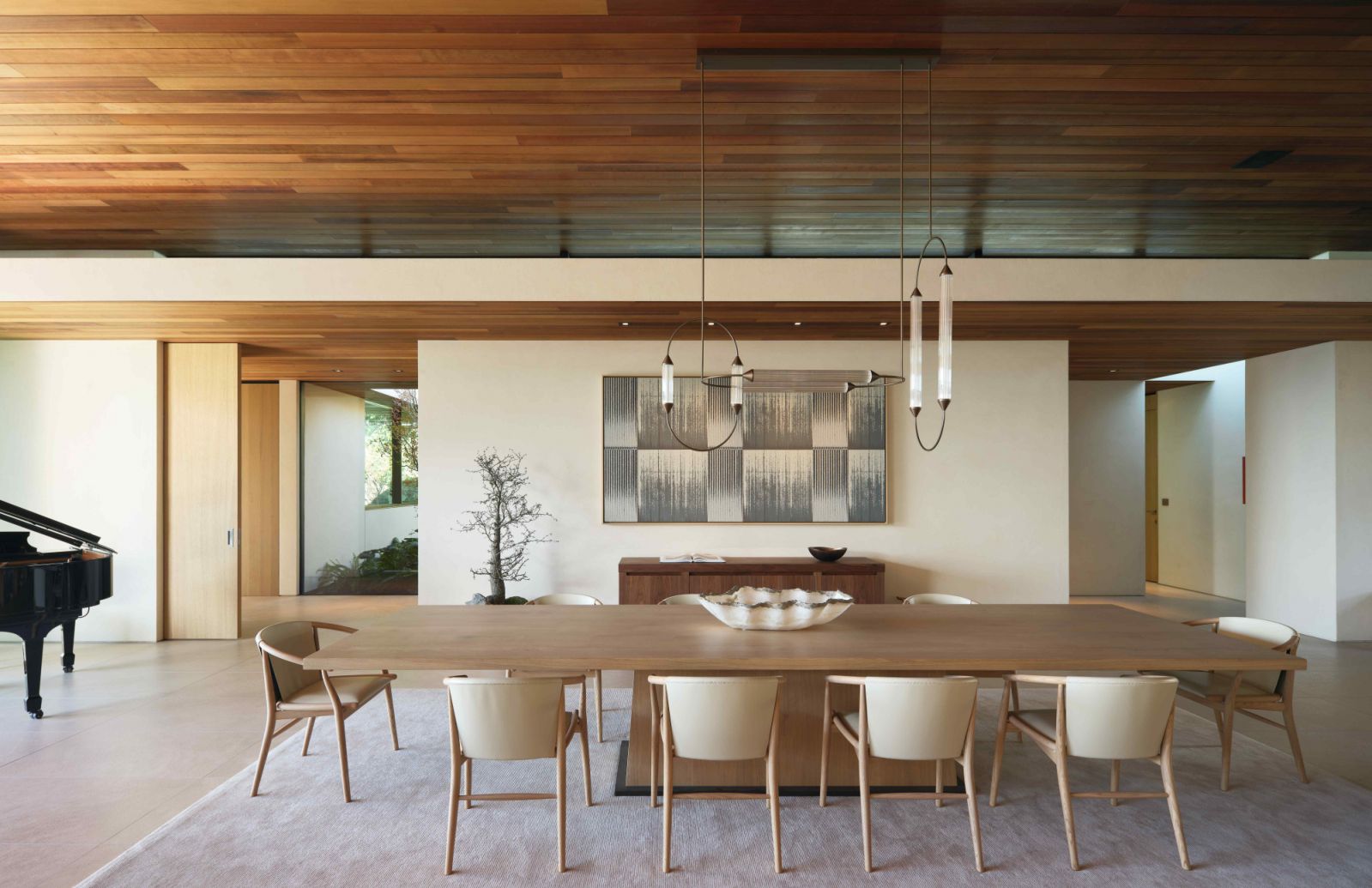 The dining room in the central great room