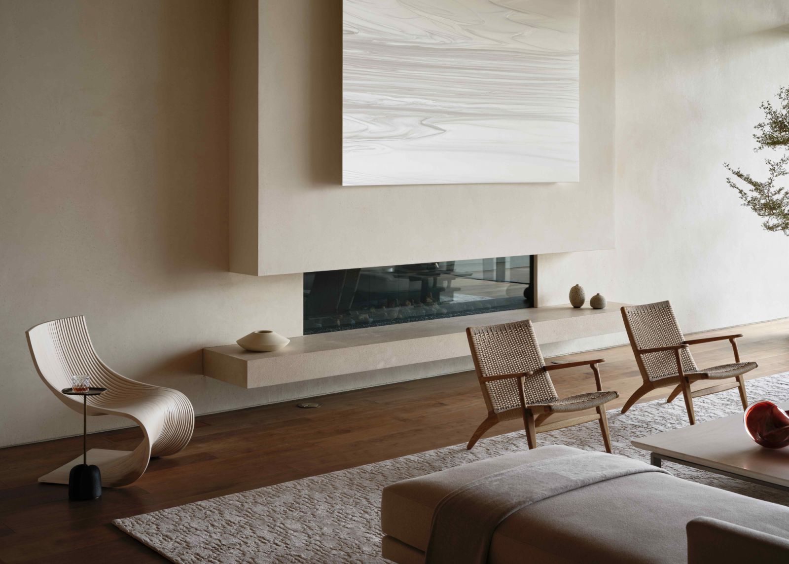 Low-slung furniture with clean, modern lines