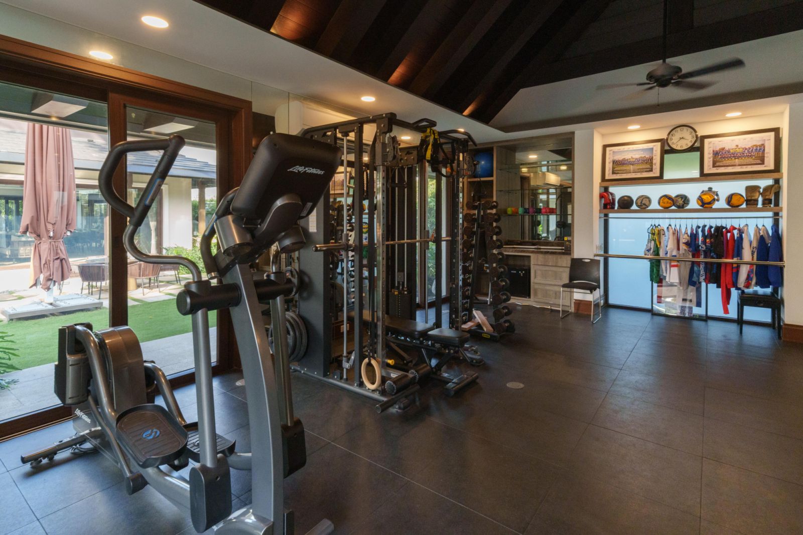 The President's home gym where he exercises daily (Photo by Ian Santos)