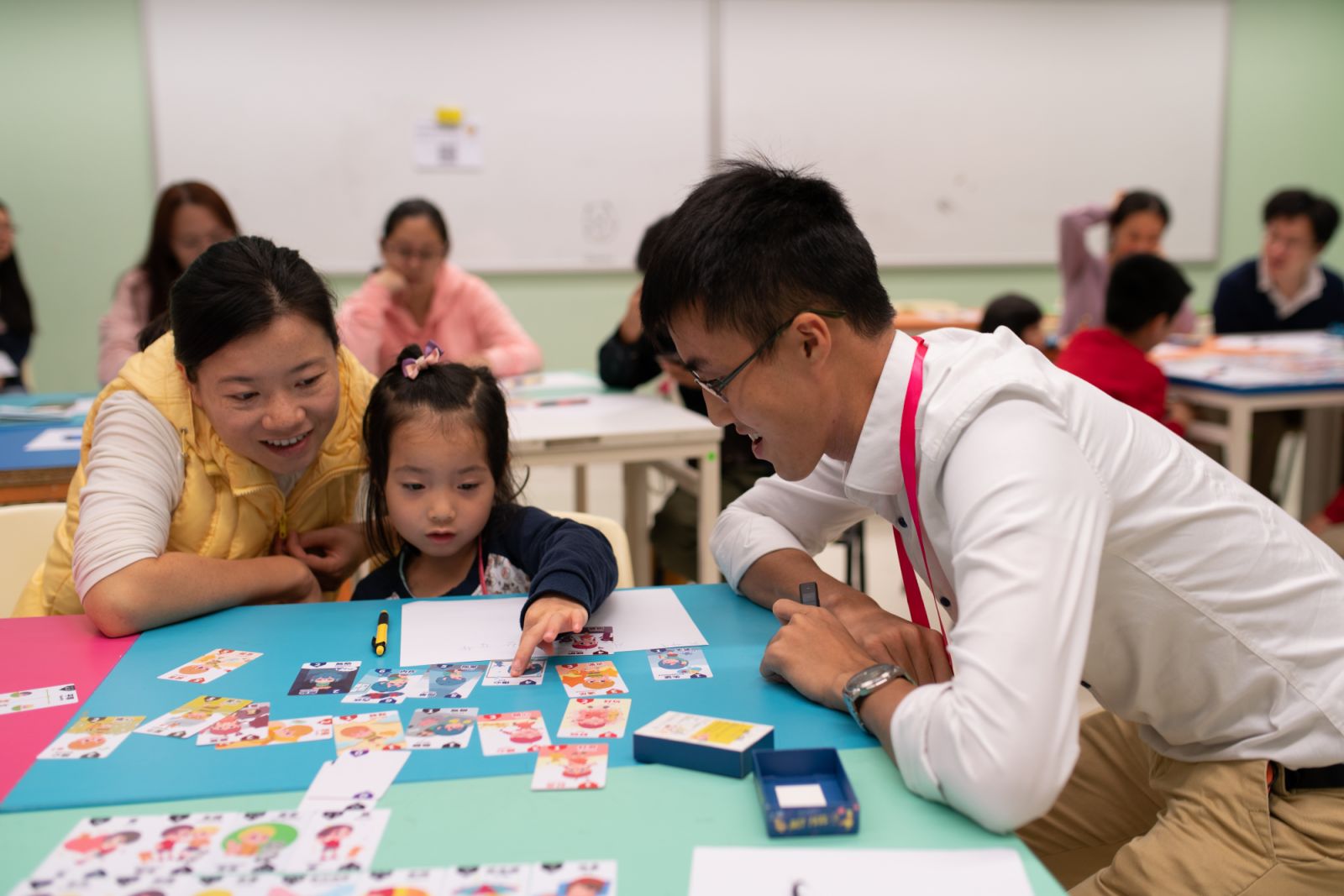 Kwok ran a parent-child workshop about helping kids to identify their feelings and needs with a set of illustrated cards in 2017 (Photo: Matthew Kwok)