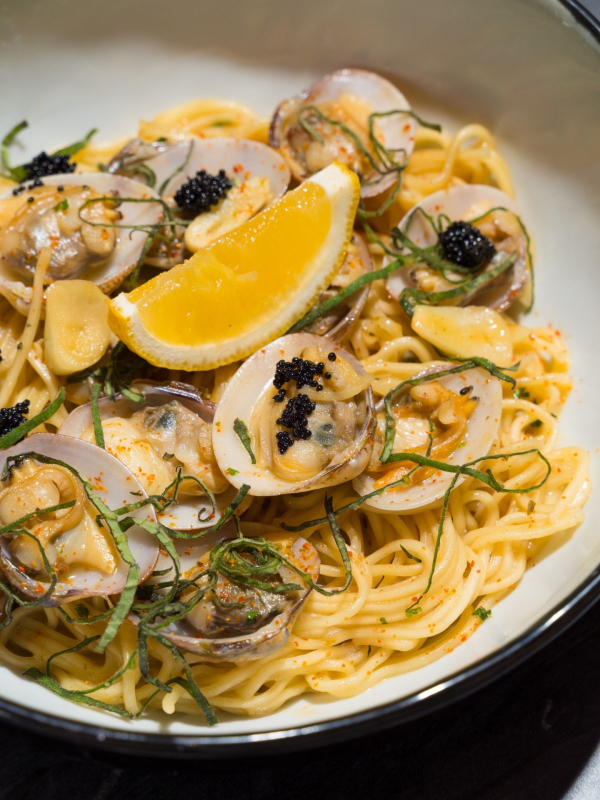 The Beef Bar Clam and Uni Noodles