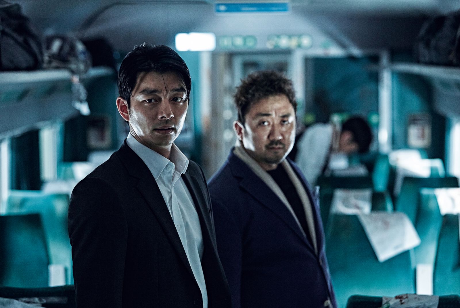 Gong Yoo and Ma Dong-seok in Train to Busan