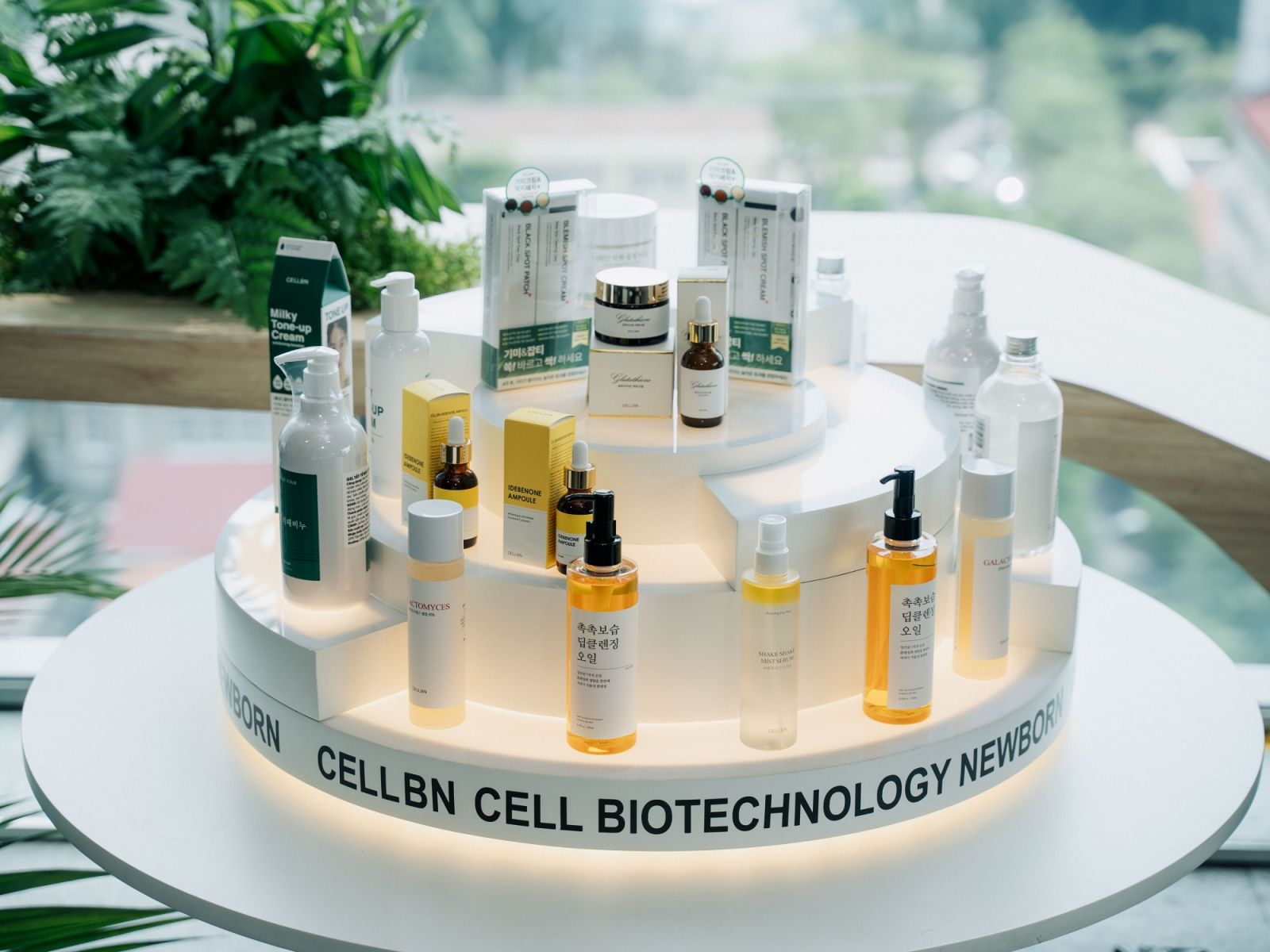 Bàn trưng bày các sản phẩm của CELLBN