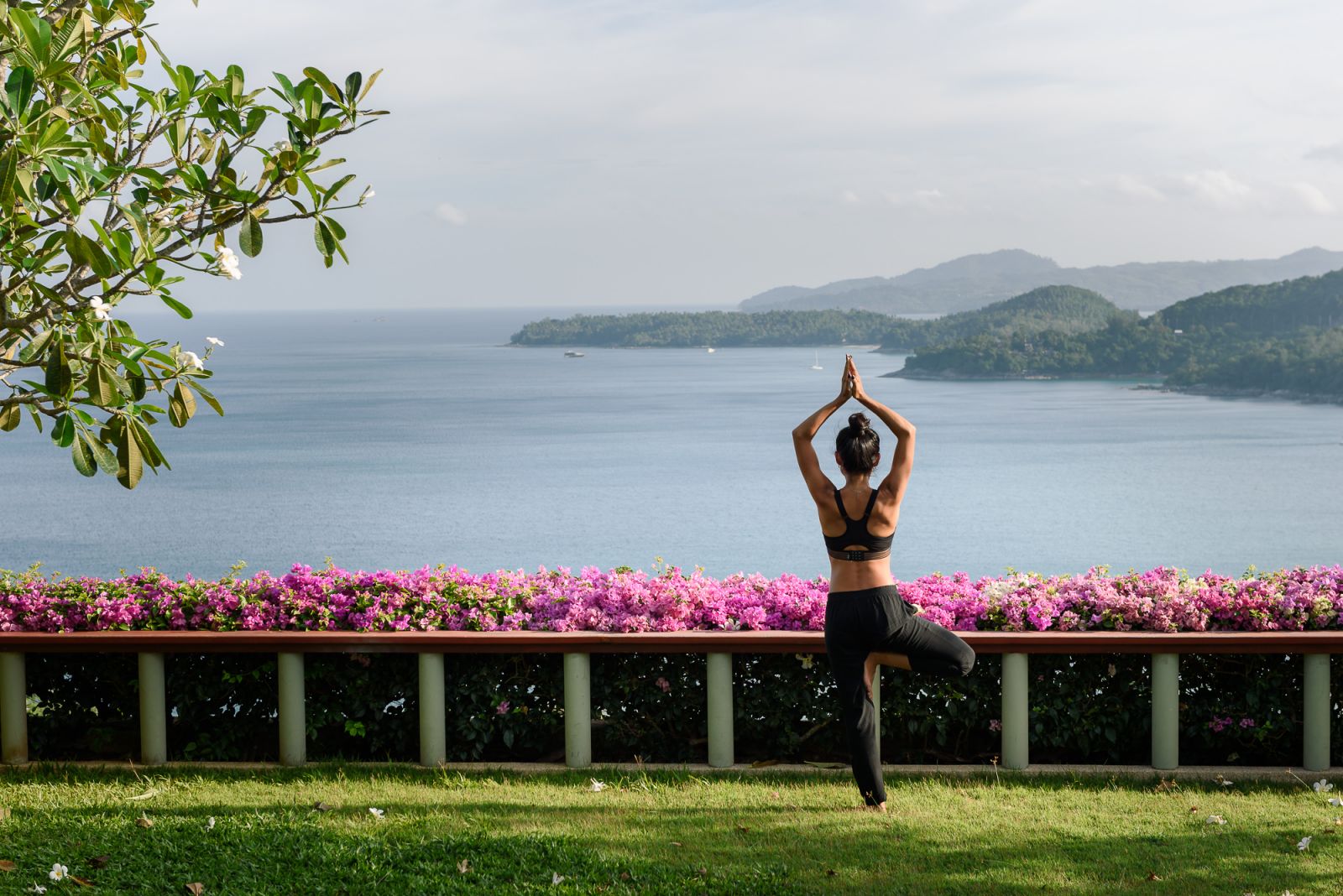 Guests can enjoy a variety of wellness activities by the sea.