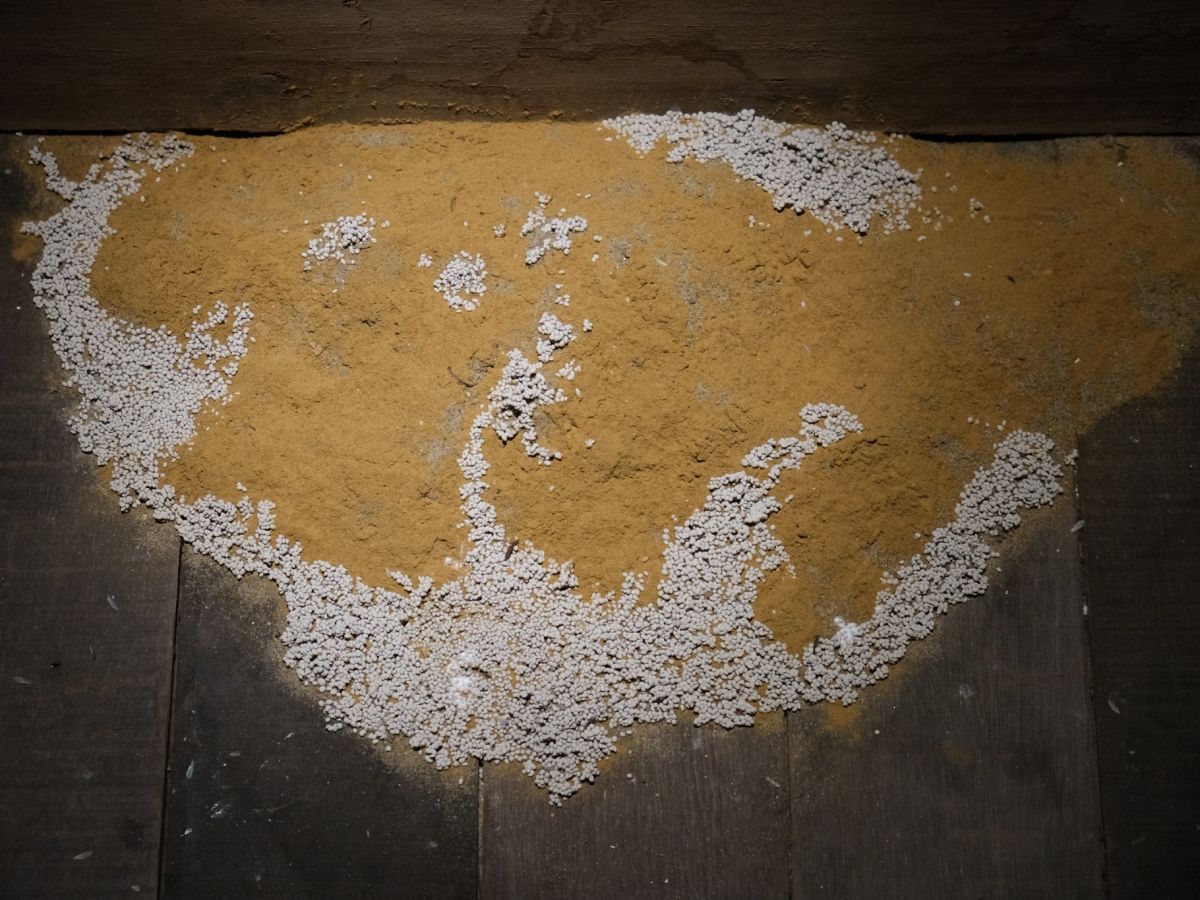 Tác phẩm thuộc trưng bày “Đất mộng / While the soil slumbers” được nghệ sỹ Linh San thực hiện trong quá trình lưu trú kéo dài 3 tháng tại A. Farm với hỗ trợ từ viện Goethe TP. HCM  (Ảnh: Facebook/A. Farm International Art Residency)