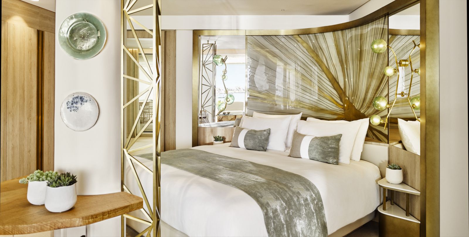 The penthouse suite echoes the ever-changing colours of Talamanca Bay (Photo: Nobu Hotel Ibiza Bay)