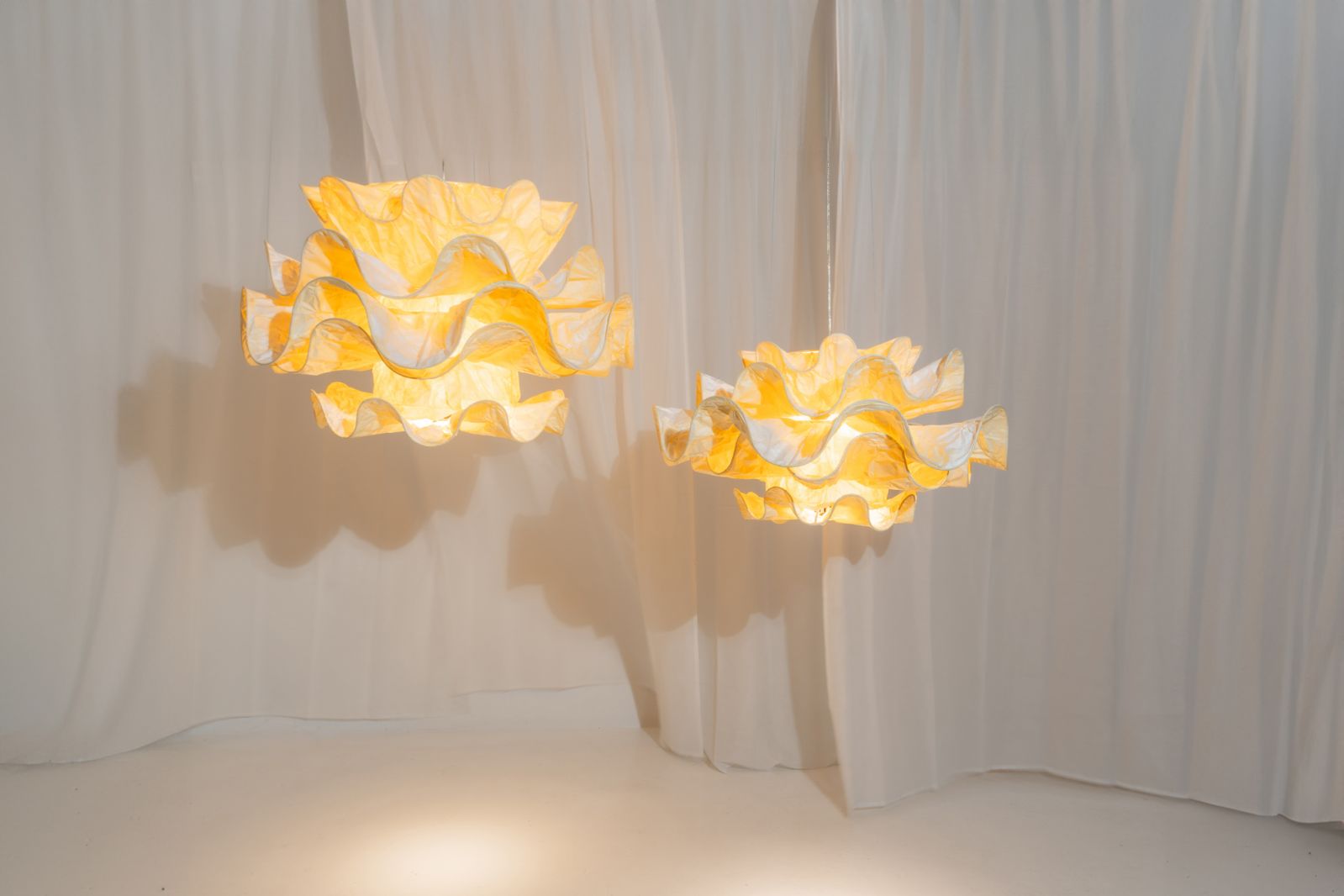 Variations of the Pulp paper lights, available at Rooms by Sol Luminaire