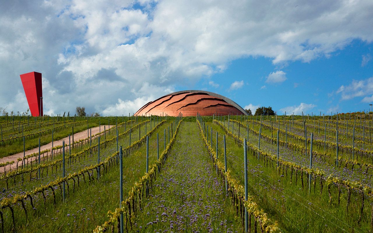 Tenuta Castelbuono, Bevagna, Perugia by Arnaldo Pomodoro (Photo: Tenuta Castelbuono)