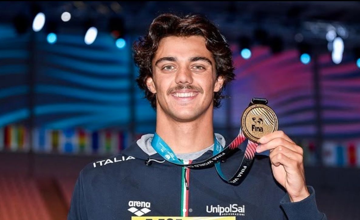 Ceccon at the World Aquatics Championships in Budapest, Hungary (Photo: Instagram / @ceccon_thomas)
