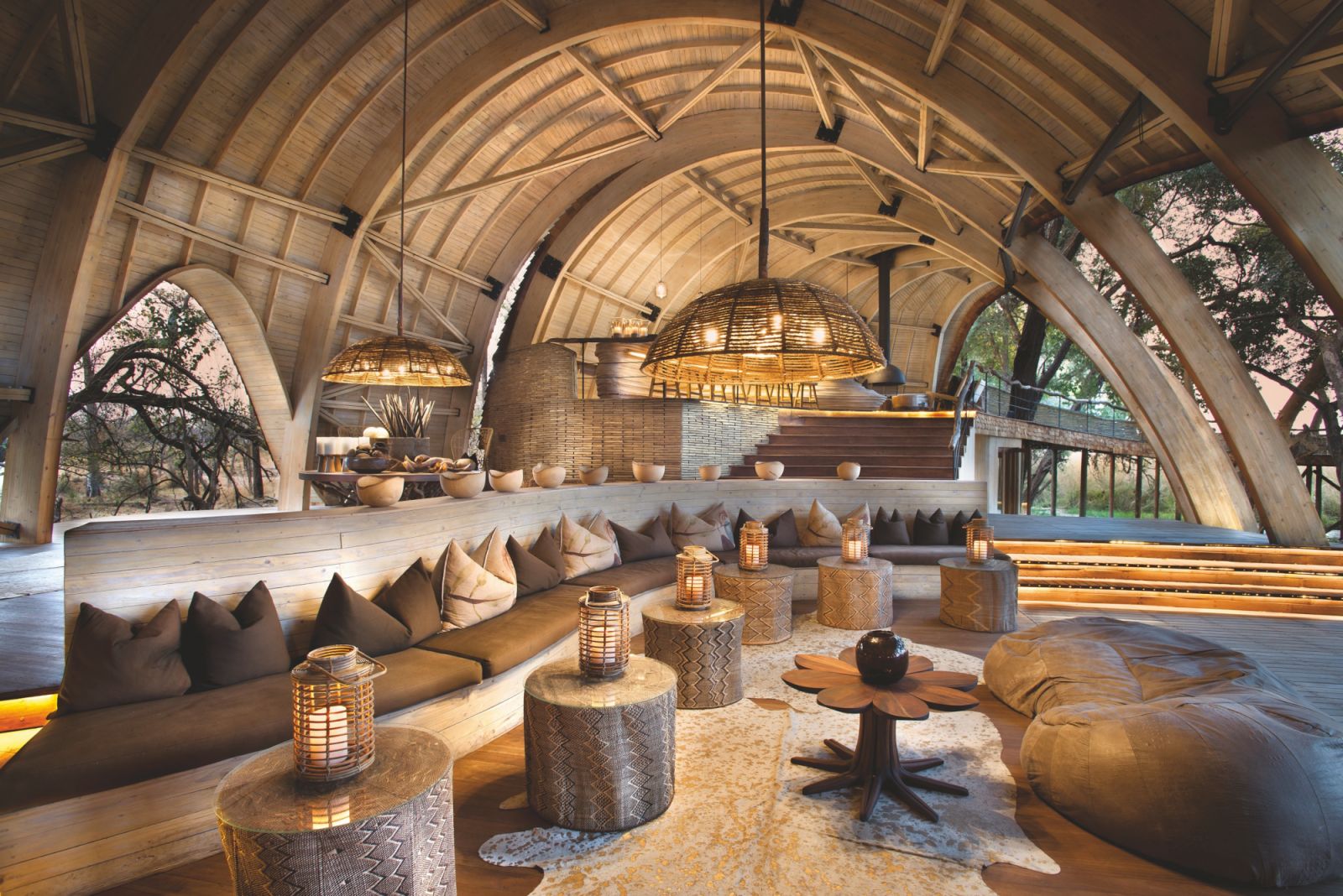 and Beyond Sandibe Okavango Safari Lodge แคมป์หรูในบริเวณดินดอนสามเหลี่ยมปากแม่น้ำโอคาวังโก (Okavango Delta) ทางตอนเหนือของ บอตสวานา