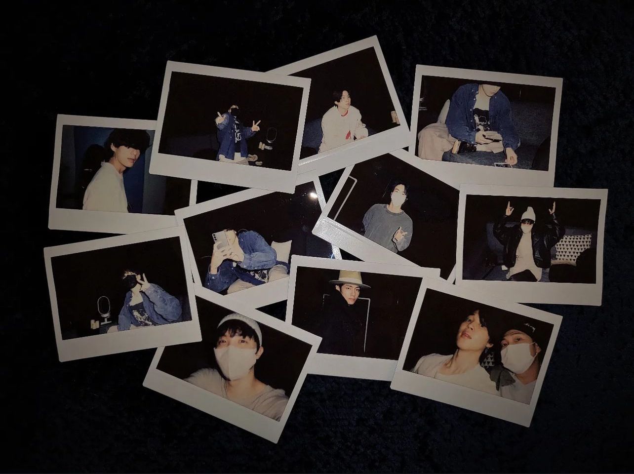 Polaroid photos of BTS members (Photo: Instagram / uarmyhope)